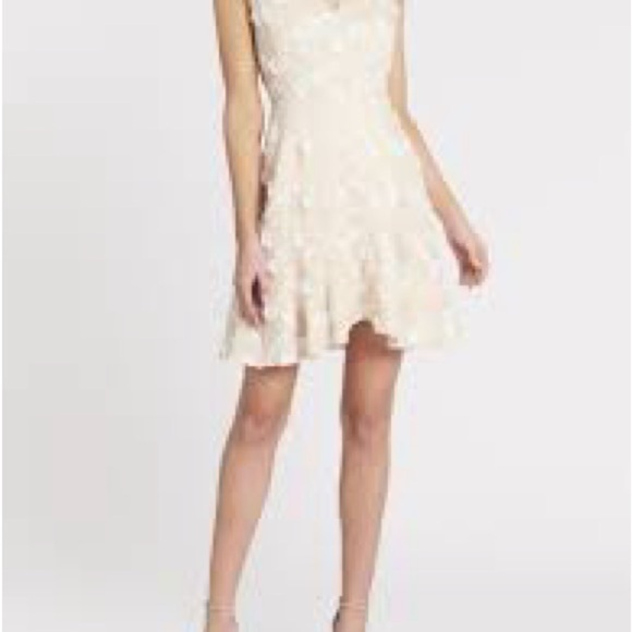 Rebecca Taylor Nicola Linen Fit & Flare Dress Sz 4 - Picture 2 of 13